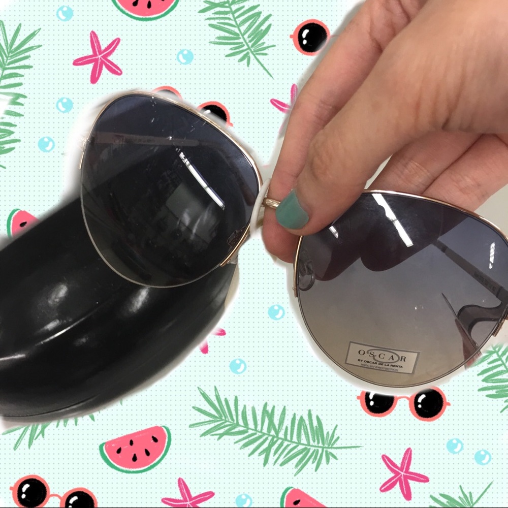 NWT Oscar De la Renta blue sunglasses